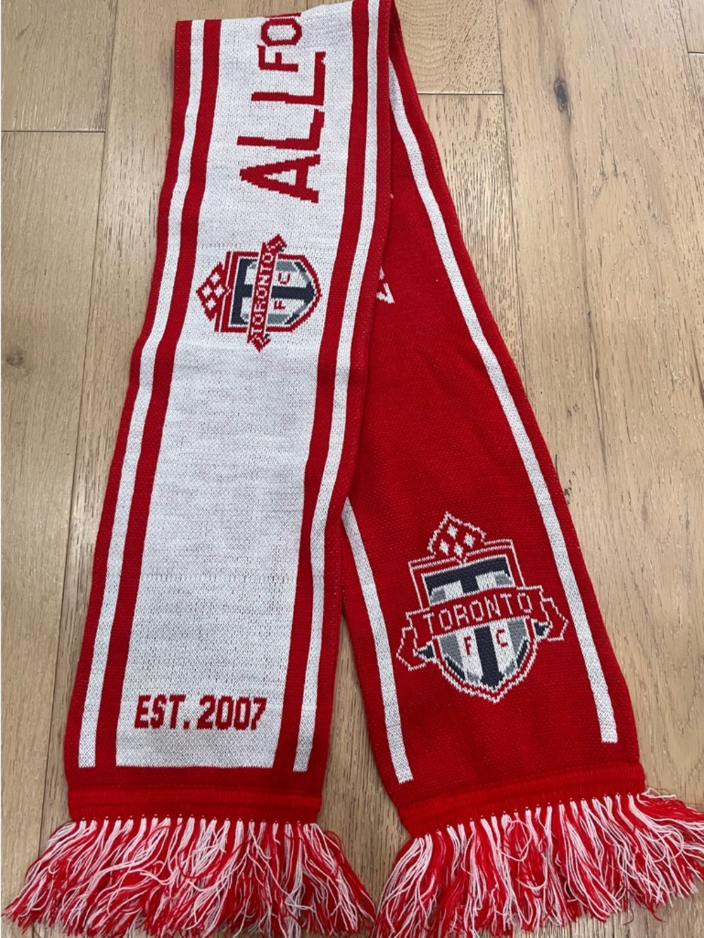 Red and White Supporter Scarf